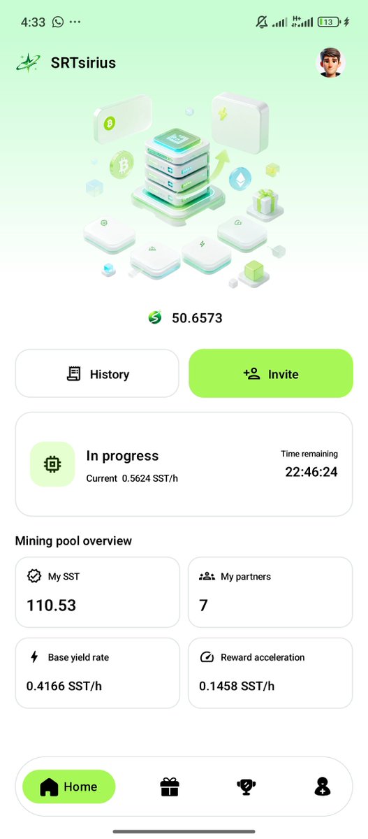 SupremeExchang's tweet photo. My mining portfolio update:
 
VeryChat: 3,106 VERY - Mining 8.4 + 1.4 / 16.2% boost
 Sirius Network: Just started - 0.4166 SST/h
  Sirius 24h click mining, both free, both early.
Sirius is day 5 - still early.
 Who is mining both? 
 #SiriusNetwork #VeryChat @Sirius_SRT @verylabs https://t.co/0Ofm0OEaWQ
