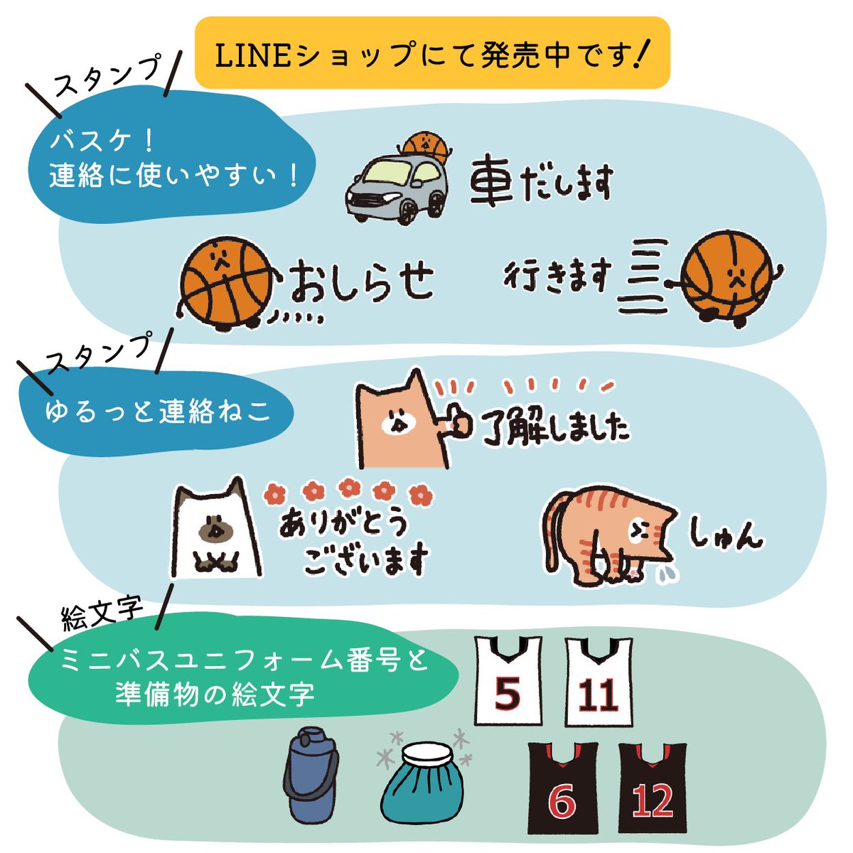 Schii_3's tweet photo. グループ連絡でも固すぎず、省スペースで使いやすいスタンプを👍 https://t.co/9S24SiL9zJ
