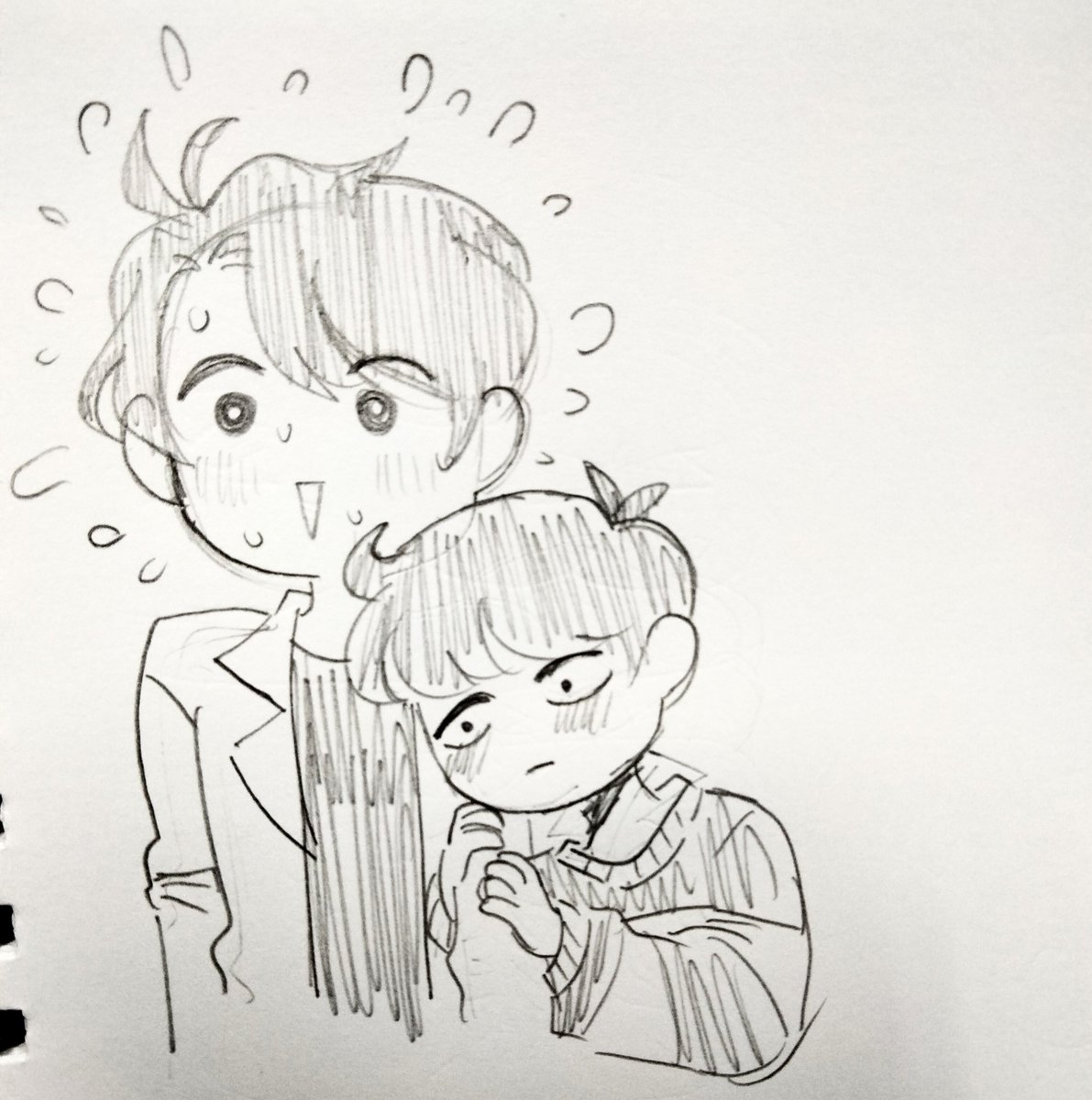 Una_Hive5's tweet photo. I love drawing clingy Nakamura https://t.co/G5xQyllO3e