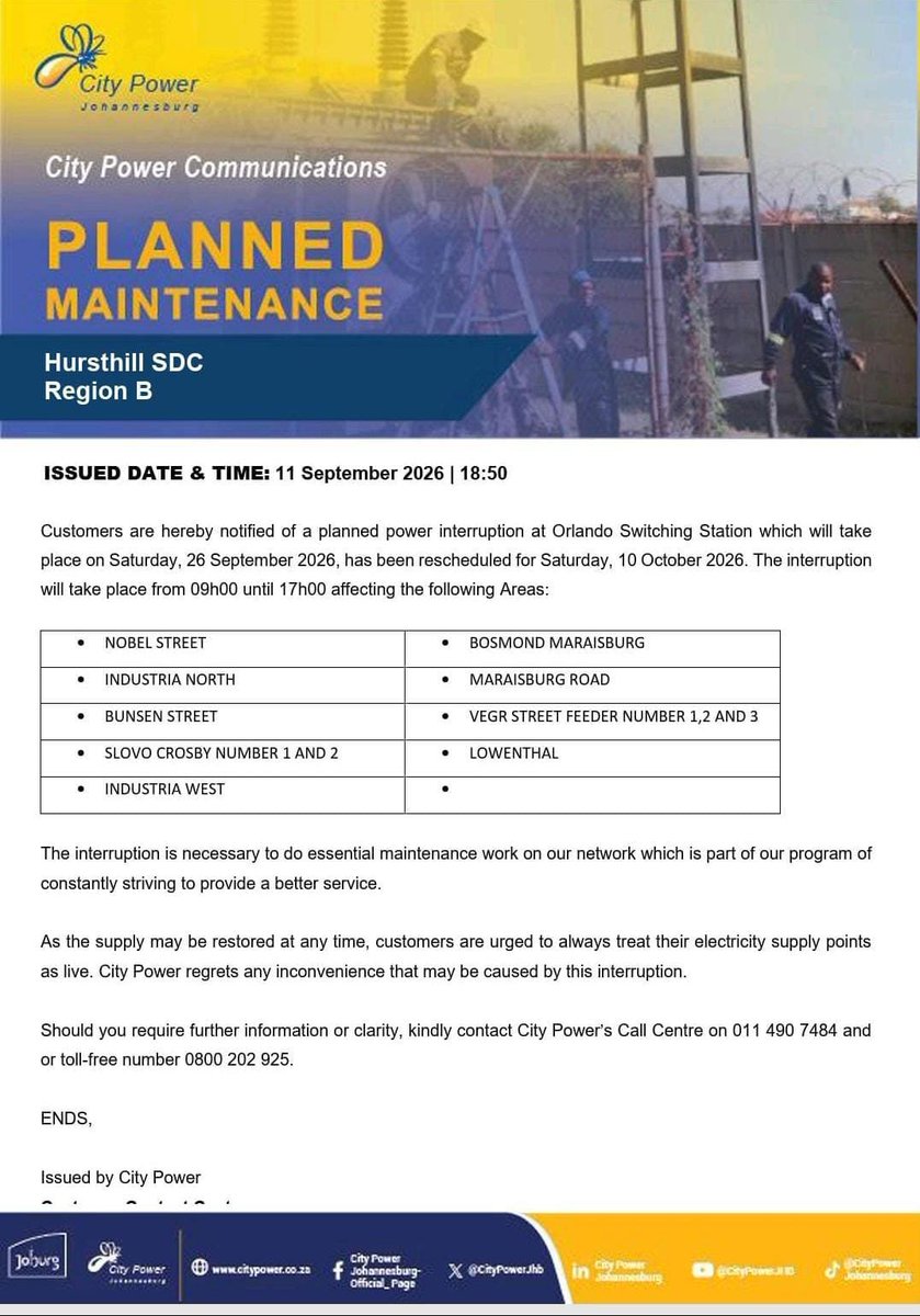 Outage details