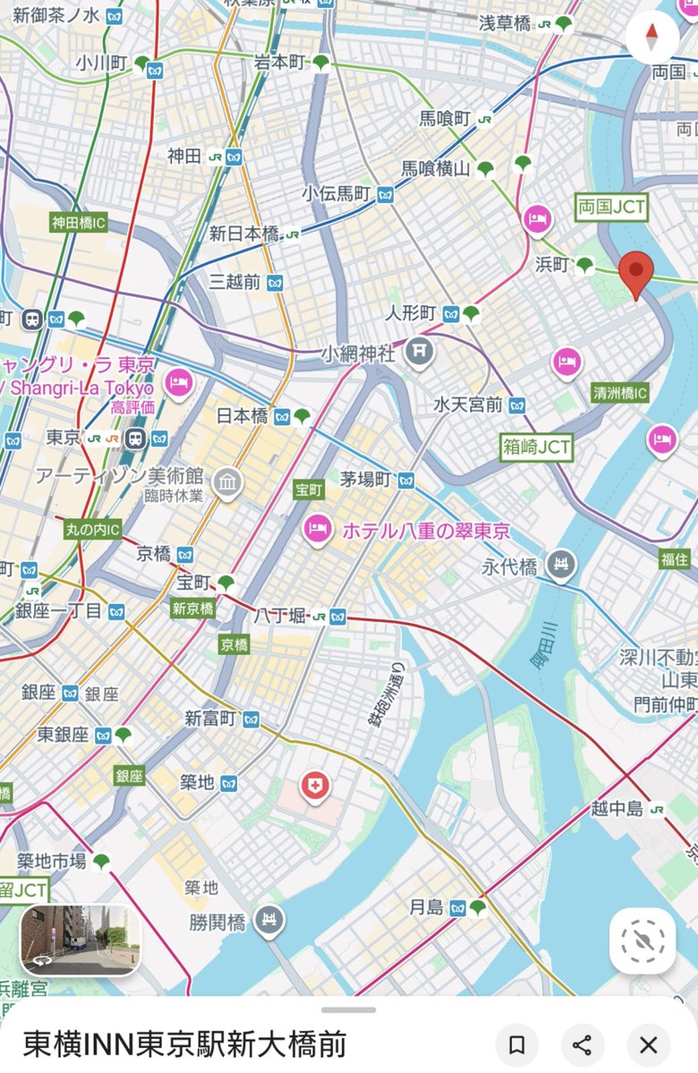 megidora's tweet photo. 聖地巡礼（東京駅の名を冠しておきながら東京駅からクソ遠い東横イン東京駅新大橋前） https://t.co/p0Vtwa4Jo9