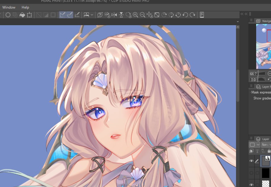 Virgichuu's tweet photo. PEARL PROGRESS WEEEE Reaching final stages as I'm done rendering her hehehe #hsrart https://t.co/BSng7M9Zxd