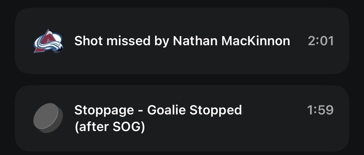 drelectricpicks's tweet photo. @NHLPR @NHLJets How about we review the MacKinnon sog’s. Criminal if it stays at 1, 2 blatant shots on goal in the third taken away. Please review it https://t.co/MugntX96nH