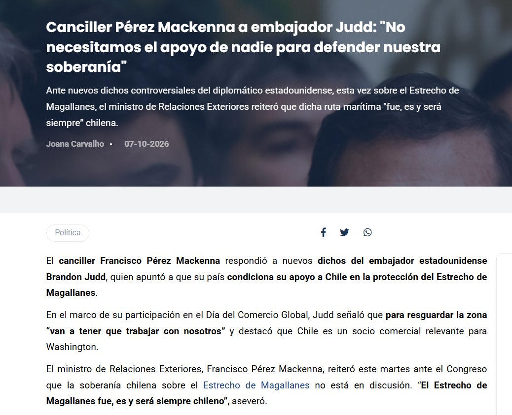 llanca's tweet photo. Donde está la pelea Ejecutivo-Congreso?
El Canciller se manifestó en la misma línea de la carta del Senado. Le dijo a Judd que no se necesita a EEUU para eso. 

Así se le replica a otro país. No inventando un tongo para que te desmientan como al senador de tu partido JAJAJAJAJA. https://t.co/PT3mX6fScT