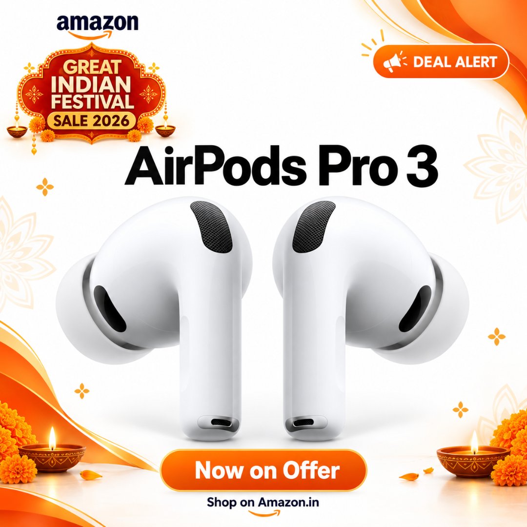 iRobinPro's tweet photo. Apple AirPods Pro 3 at ₹22,900 + Cashback.

👉🏻 Get it here: https://t.co/M7dKsLeLI3 https://t.co/orjMkzrSzh