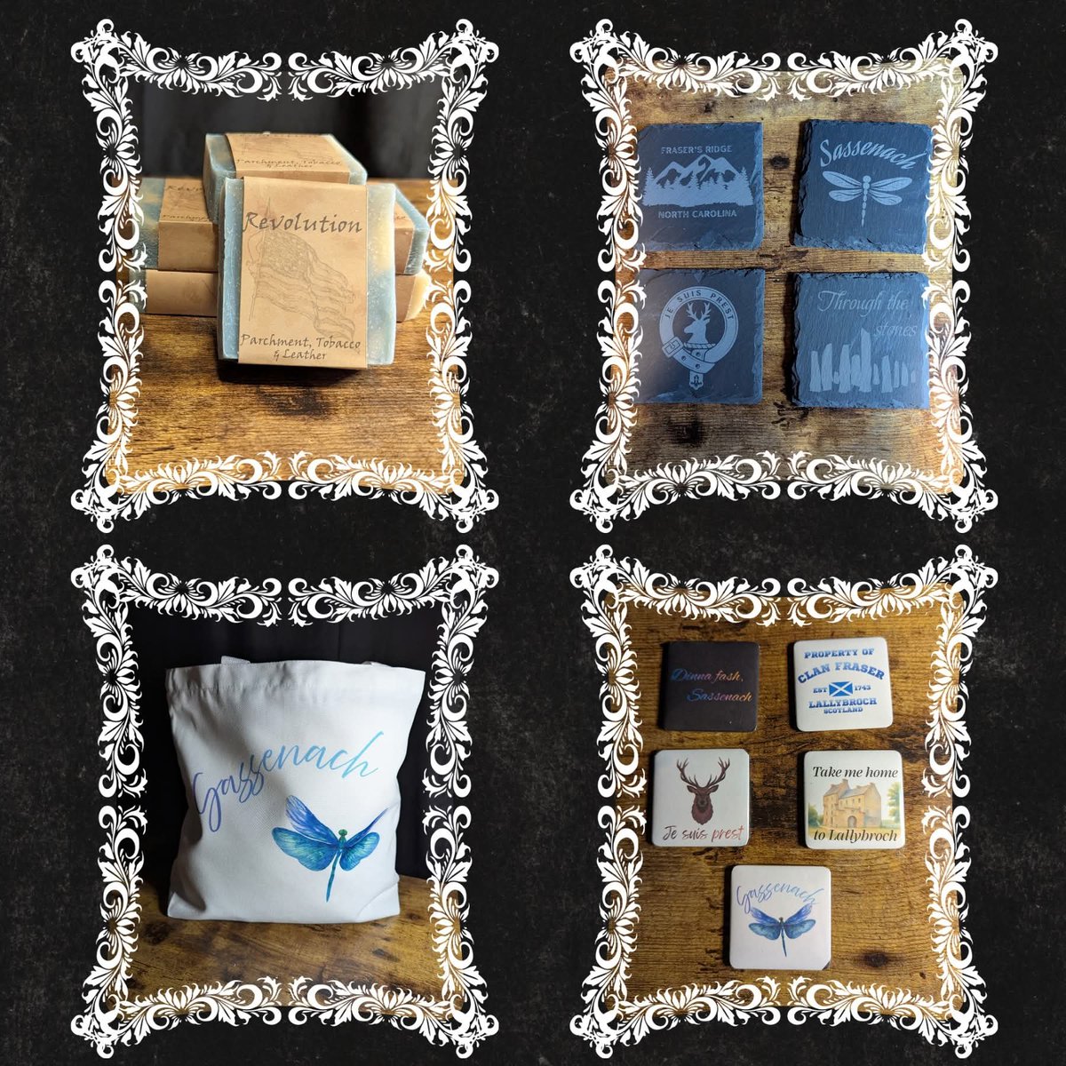 ValkyrieWorksLL's tweet photo. Slowly adding inventory back to the Outlander section as I unpack! I've reactivated soap, coasters, magnets, and totes today.

https://t.co/HrgGFLlJ5F

#outlander #Sassenach #TheLandConUS https://t.co/GnfRkDnllK