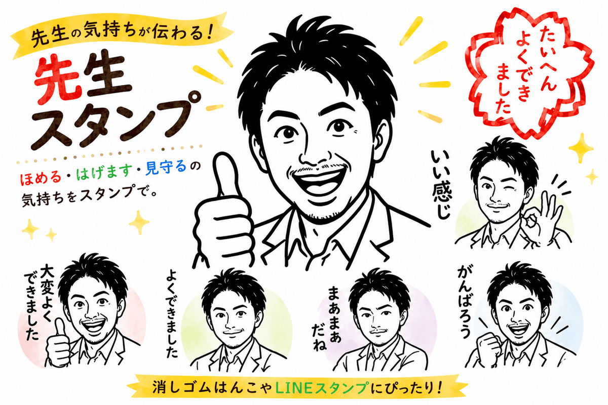 hankoman36's tweet photo. 卒業まで、あと数ヶ月。

「最後に、みんなで先生に何か残したい！」

そんな話し合いに、ハンコマンも参加させてください😊

寄せ書きとは少し違う、思い出に残るプレゼント。

先生への卒業プレゼントに、
こんなスタンプはいかがですか？👇
https://t.co/MmRSlAq2N2

#卒業 #先生へのプレゼント https://t.co/wOF8GOmRnJ