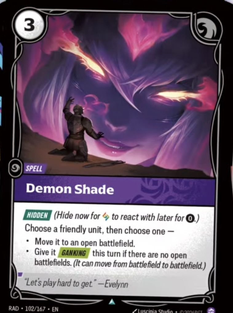 RiftboundReport's tweet photo. Demon Shade has been revealed by @playriftbound! 👿

#RBRadiance https://t.co/9HhCwF8i7u