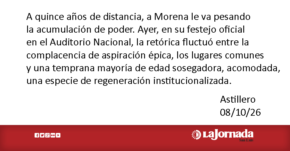 JornadaSanLuis's tweet photo. #Astillero Regeneración institucionalizada
#Columna de @julioastillero 
https://t.co/ie66fO1Qww https://t.co/k228HLNKMd