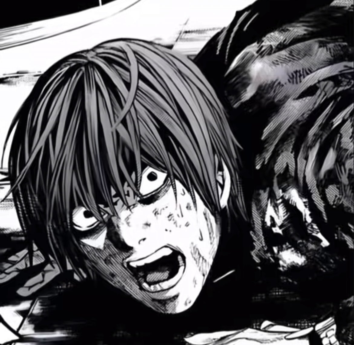 soapiewoapi's tweet photo. Bro Light Yagami looks so fucking Distraught in these and I find it so hilarious https://t.co/WnYz0HDtJF