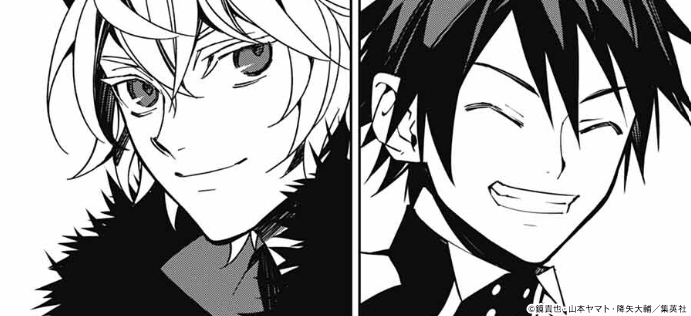 owarino_seraph's tweet photo. ＼ ✨本日10/8は #百夜の日✨ ／

『終わりのセラフ』最新話は11/4(水)発売のジャンプSQ.12月特大号に掲載！
さらにポストカード10枚セットの特別付録付き！

どうぞよろしくお願いいたします！
※10/2(金)発売のジャンプSQ.11月特大号は休載です。

#SeraphoftheEnd https://t.co/67ZVxiIkGA