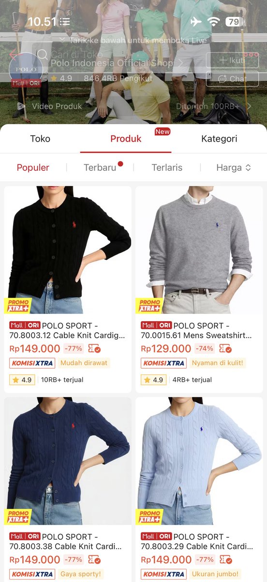 matchakokie's tweet photo. ini sama sama polo indonesia?! check harganya beda jauh bgt ya diweb 1,2jt tapi di toko orens cuma 150kan😭😭 https://t.co/IDGtA6wNUP