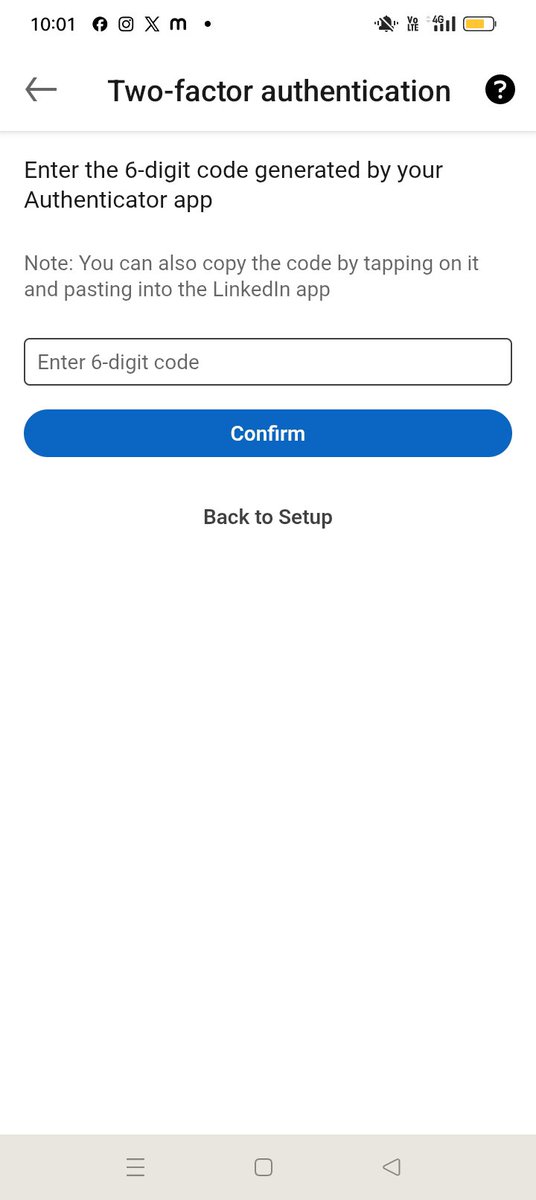 GEORGE_JACOB_P's tweet photo. Proof on linkedin disability to send 6 digit code to this authentication application https://t.co/Kre6Y6NSKR