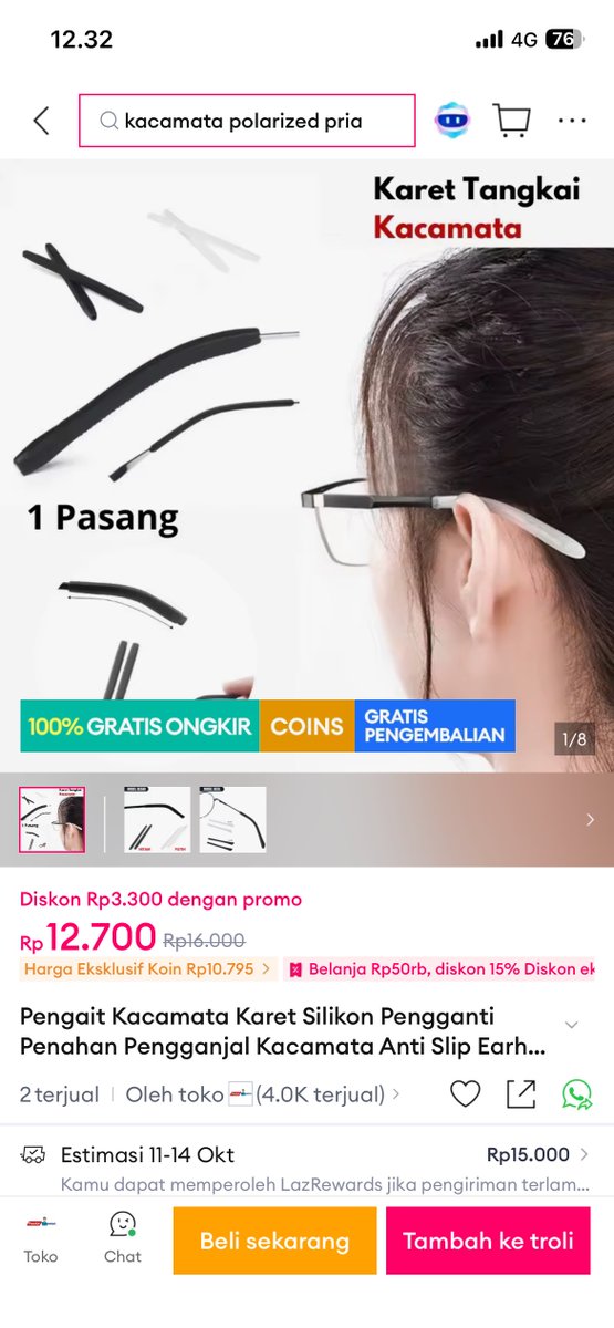 desymiadaisy's tweet photo. @candra_sarii Wkwk akhirnya aku check out silikon buat gagang kacamata kayak gini, candra 🤣
Cuma kan beli online ya, harus nunggu beberapa hari. Sementara aku ganjel gagangnya pake tissue terus dikaretin 😅 https://t.co/nCKabU02Ii