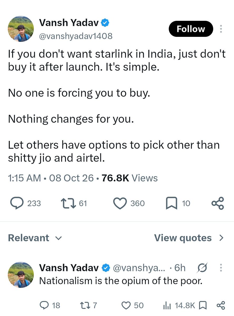im_mahi0's tweet photo. > account created in October-2026
> He has only 14 followers
> defended starlink and elon
> Still gets crazy reach like big accounts
> well played elon https://t.co/2AOJcKxQSn
