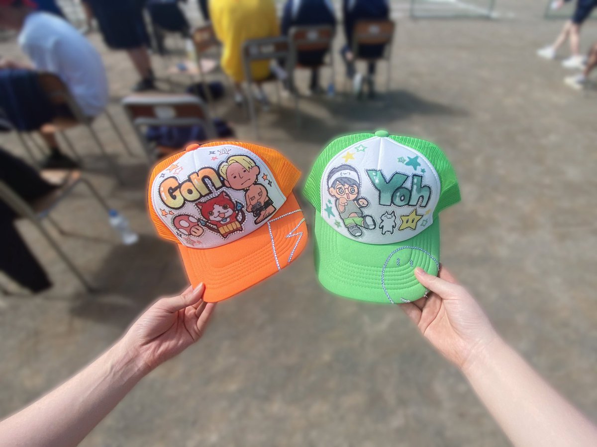 yyxrh's tweet photo. ようごんキャップデコ体育祭でやったよ‼️‼️がちでデコ頑張ったから見てくれ https://t.co/Lrl5Unx8HN