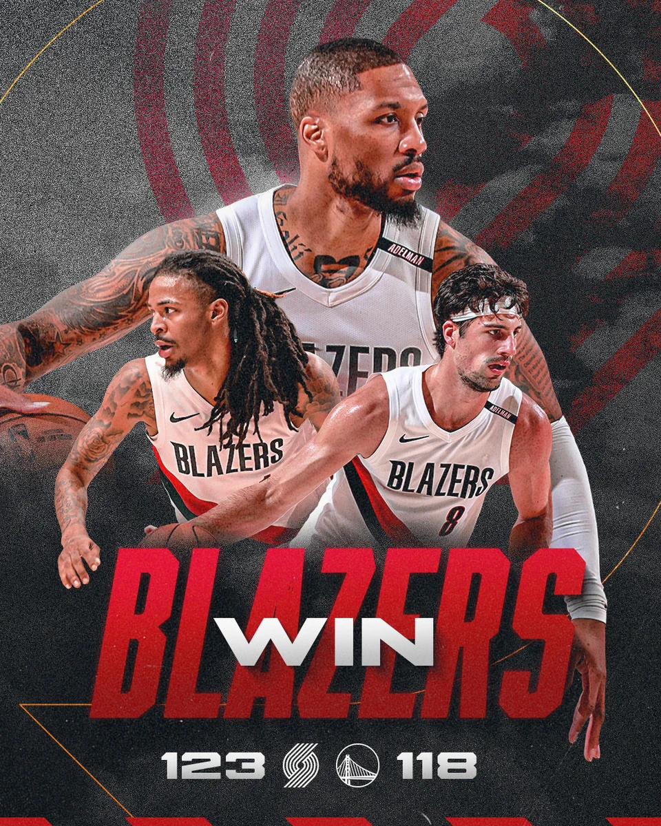 Trail Blazers 123-118 Warriors | NBA Preseason