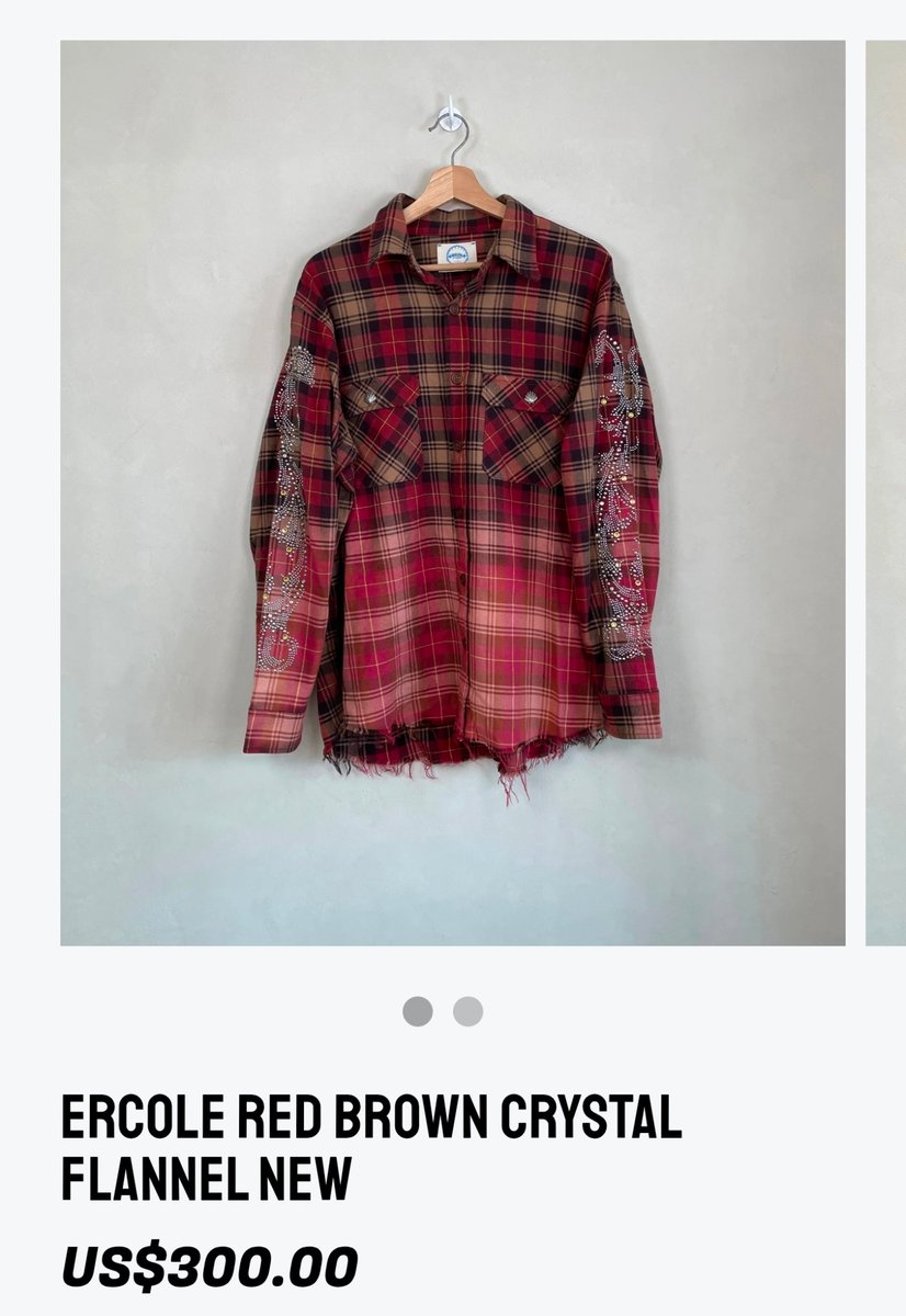 szv0118's tweet photo. ERCOLE- RED BROWN CRYSTAL FLANNEL NEW https://t.co/K8EWEO9l1w