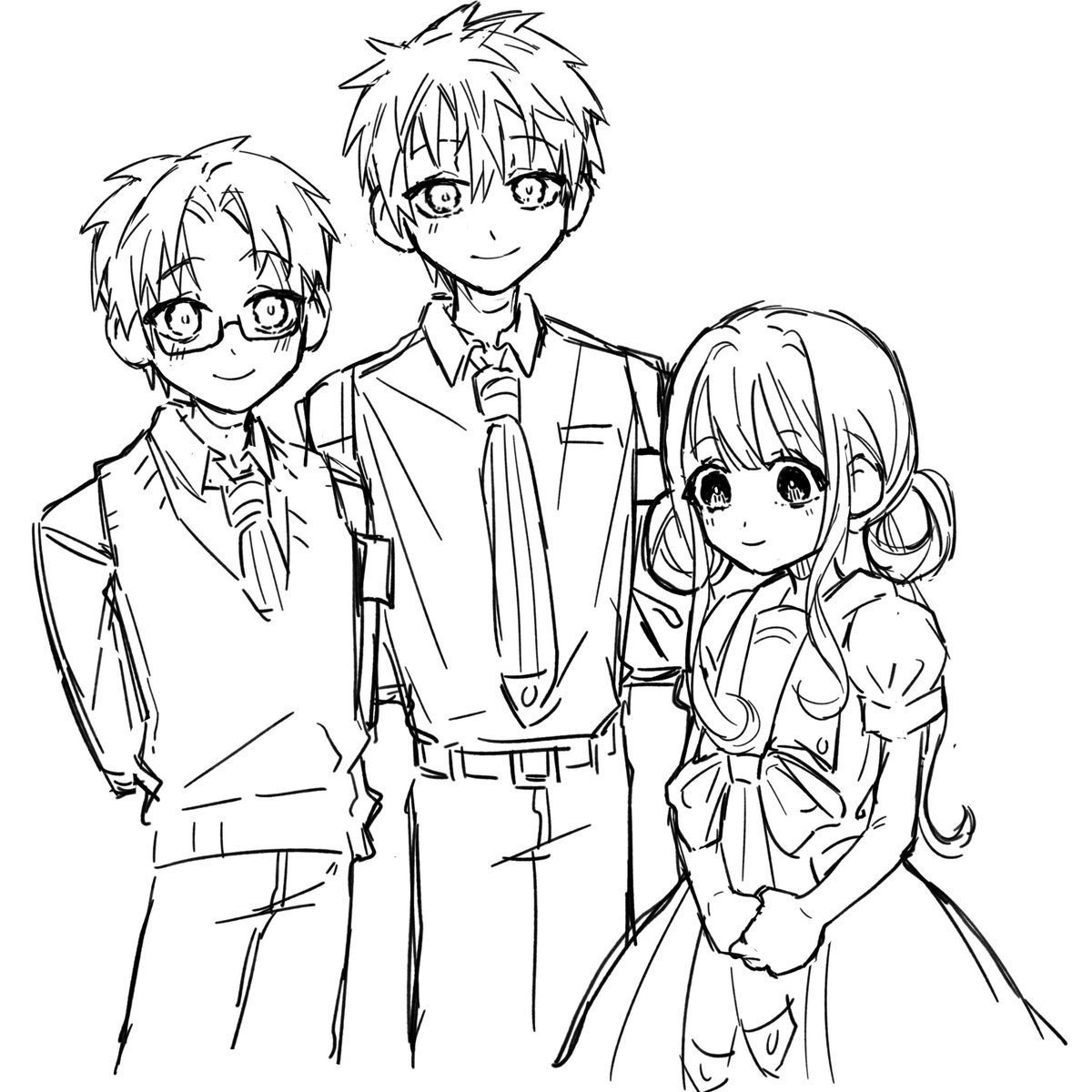 vrdntii's tweet photo. Sketch #sunflowertrio #aoiakane #akaneaoi #teruminamoto #teruaoikane https://t.co/kv54ECtfvr