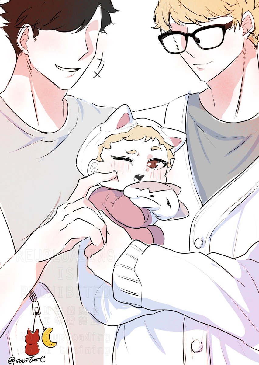 soortoot's tweet photo. #クロ月 #kurotsuki #黑月
ABO AU v.2
🐈‍⬛🌙 both Alpha 
Their child 柚月🥺 https://t.co/s97pkK3eF6