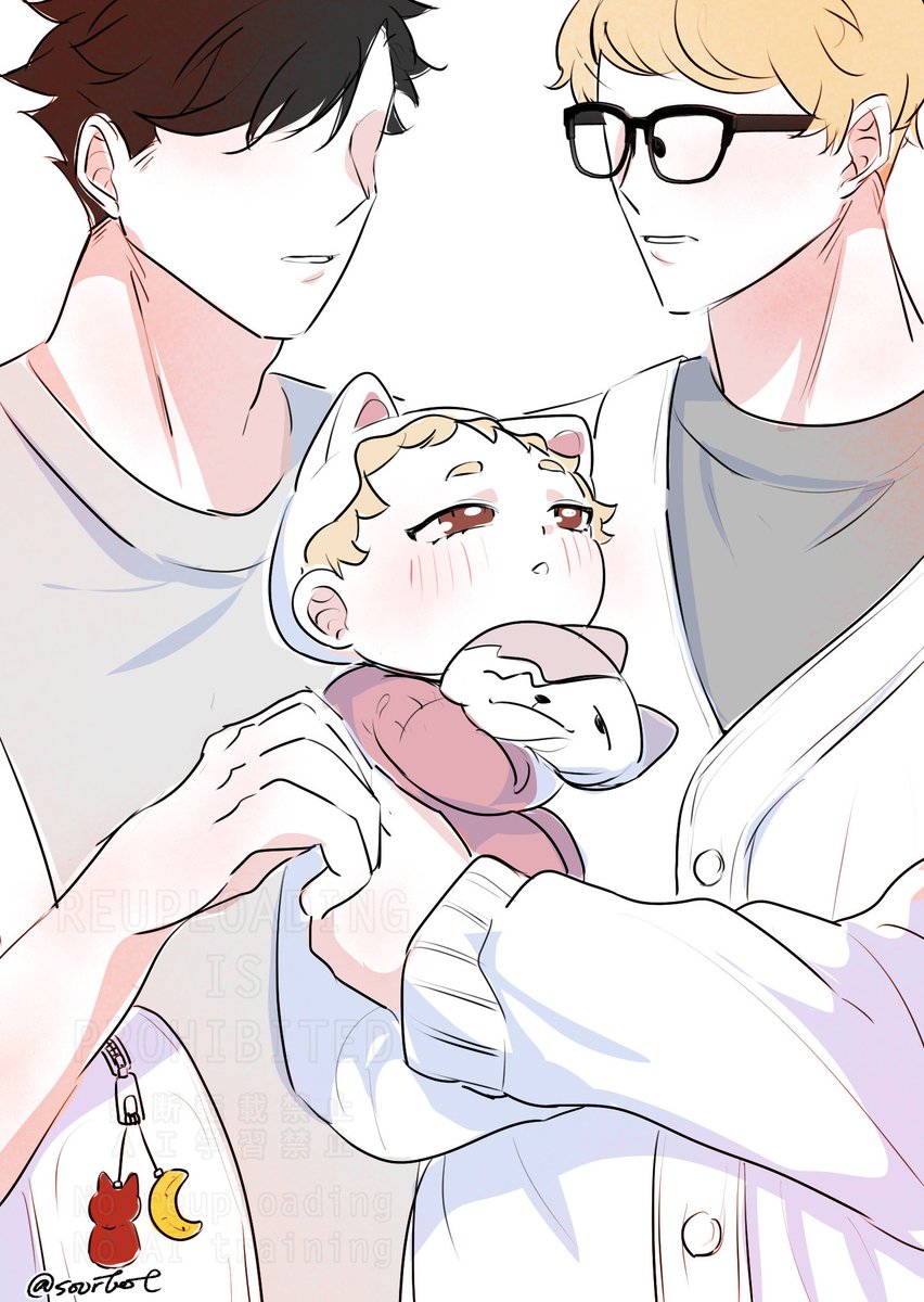 soortoot's tweet photo. #クロ月 #kurotsuki #黑月
ABO AU v.2
🐈‍⬛🌙 both Alpha 
Their child 柚月🥺 https://t.co/s97pkK3eF6