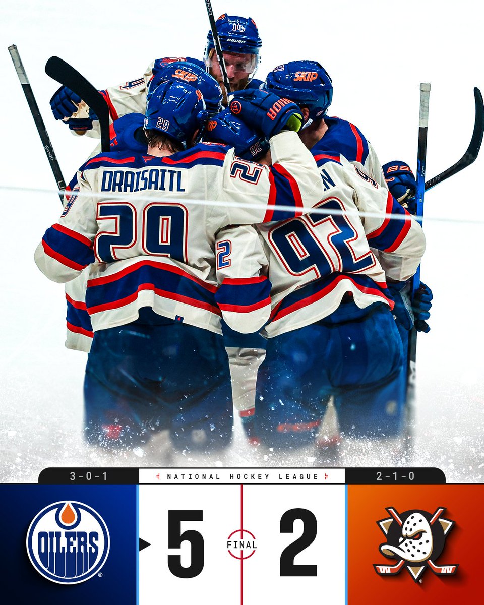A five-goal second period propels the @​EdmontonOilers to a W! 🔵🟠 
 [📷](https://pbs.twimg.com/media/HUFSv8AbAAAeG5-.jpg) https://pbs.twimg.com/media/HUFSv8Ab