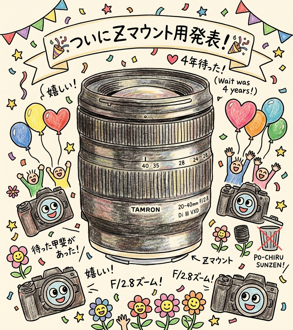 guitarshop8's tweet photo. ついにタムロンからニコンZマウント用20-40mm f2.8が発表された📸
自分は広角から標準がスキだから待ってた甲斐があった🍻 https://t.co/w0l26J0fyf