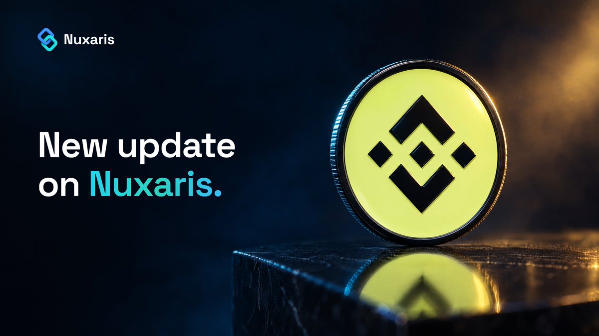 Nuxaris's tweet photo. BNB Chain is live on Nuxaris 🟡

10 new routes, open to everyone and settled directly from Nuxaris liquidity, with no exchange in between:

• BNB ↔ cBNB, 1:1 
• BNB ↔ CC and BNB ↔ cBTC 
• cBNB ↔ SOL and cBNB ↔ ETH on Base

Measured today on real orders:

• SOL → cBNB in 11s
• cBNB → Base in 13s
• cBNB → BNB in 20s

cBNB is available everywhere in the app: Wallet, Bridge and Trade.

30 routes · 6 networks