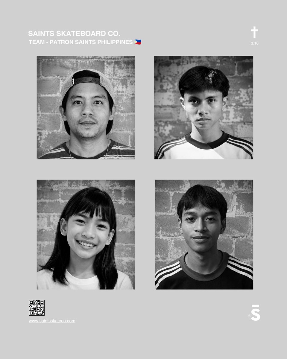 SaintsSkateCo's tweet photo. THE FIRST CREW. THE NEXT GENERATION. 🇵🇭🔥

Meet the first riders of the Patron Saints Skate Team, representing Saints Skate Co. from the Philippines. ✝️🛹

Ready to lead, inspire, and shine the light of Christ wherever they ride.

#SaintsSkateCo  #PhilippineSkateboarding https://t.co/WjJHsRvADo