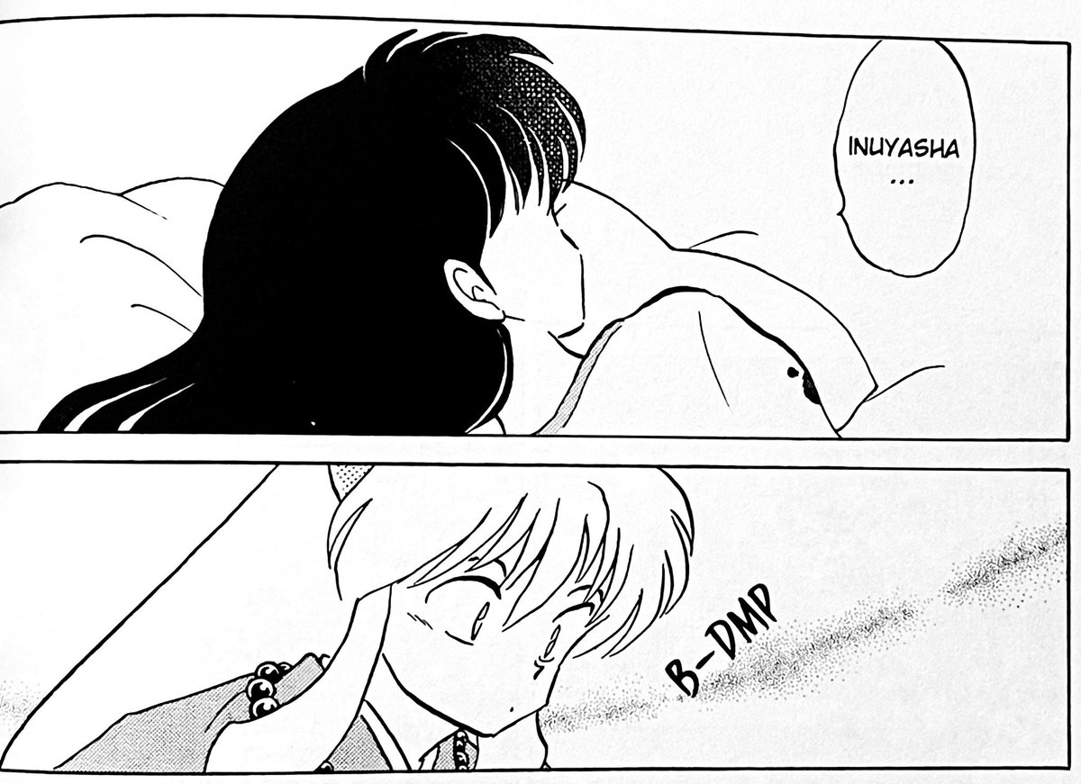 gigiutsu's tweet photo. I always find this scene amusing because Inuyasha was hoping Kagome was dreaming about him, while Kagome was just being Kagome—even in her dreams 🤭 https://t.co/h2vq0hTNEQ