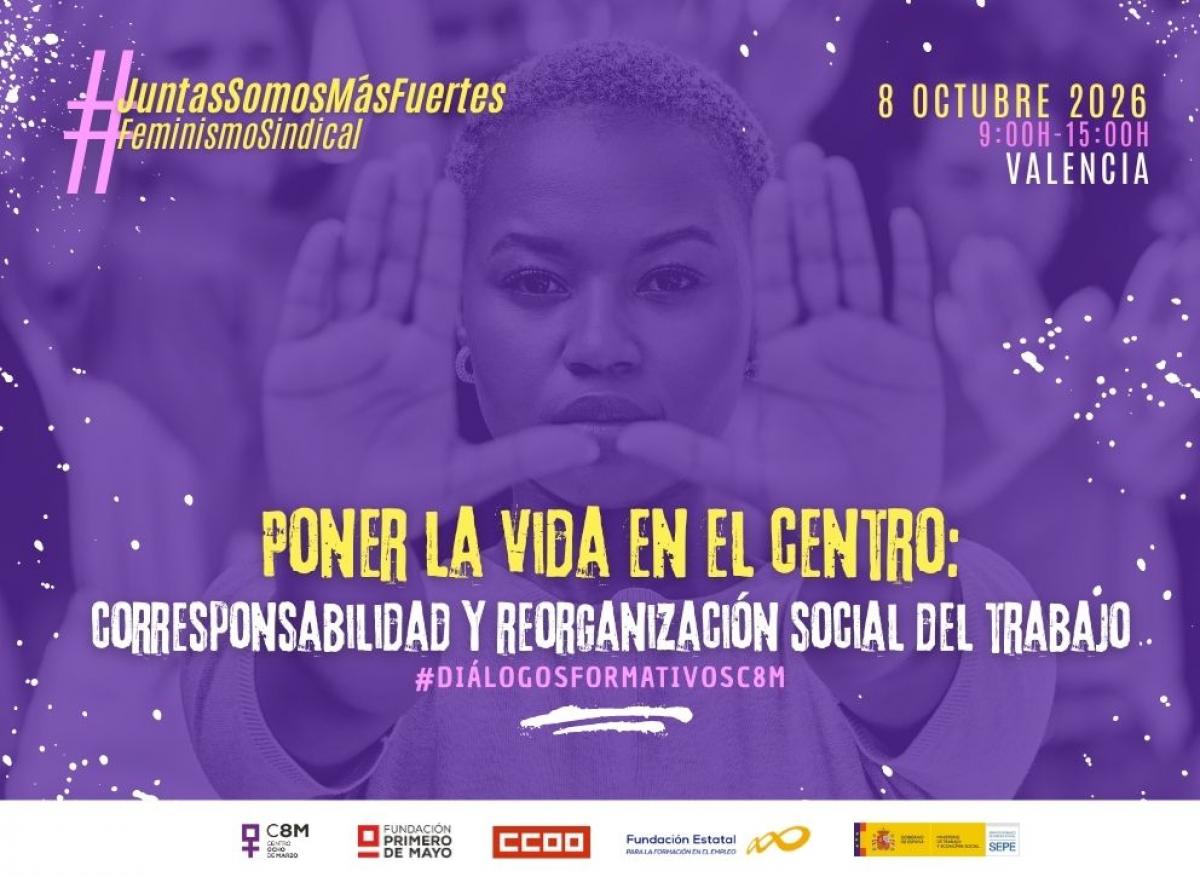 emparpm's tweet photo. #DiálogosFormativosC8M
Posem les cures al centre del debat. Perquè no hi ha #treballdecent, igualtat efectiva ni justícia social sense preguntar-nos qui cuida, en quines condicions, quins drets i quin cost té per a la nostra vida. Les cures són dret, no responsabilitat privada https://t.co/wIL5Fu371p