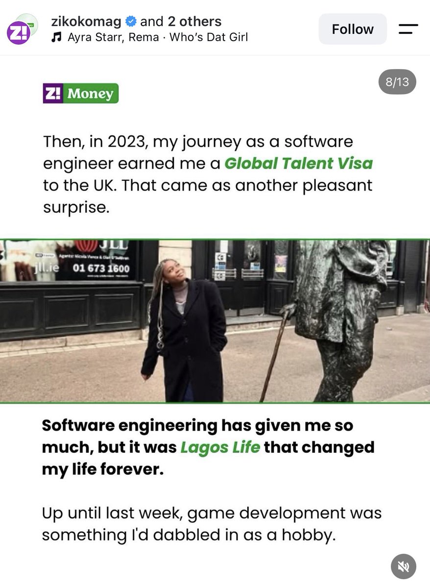 SirJarus's tweet photo. Reading the story of #LagosLife founder on Zikoko and something caught my attention.

She learned coding in 2018 and got her first gig in 2020 which paid her N60k which she used to buy a Charles Babbage-gen laptop. 

She was always posting about her work on Facebook and, one day in 2021, someone contacted her from Malaysia and hired her to be paying her $1k monthly. 

She didn't apply. $1k in 2021 was about N500k. Big money for a 21 year old girl in Aba. 

That's the importance of visibility. Showing your work. 

Showing her work on Facebook got her a remote job she didn't apply for.