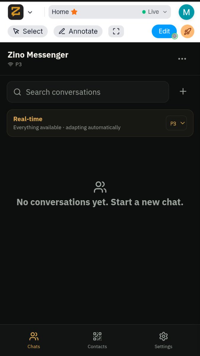 AmosAmos0147's tweet photo. I built a working prototype for a private messenger:
• Email signup
• Permanent 9-digit user number
• Adaptive network from 3G to 5G
• $2/month premium tier planned
Auth, sessions, and UI are done. Missing: real E2EE, native networking, WebRTC
#buildinpublic #NigerianTech https://t.co/6us8j4VA2H