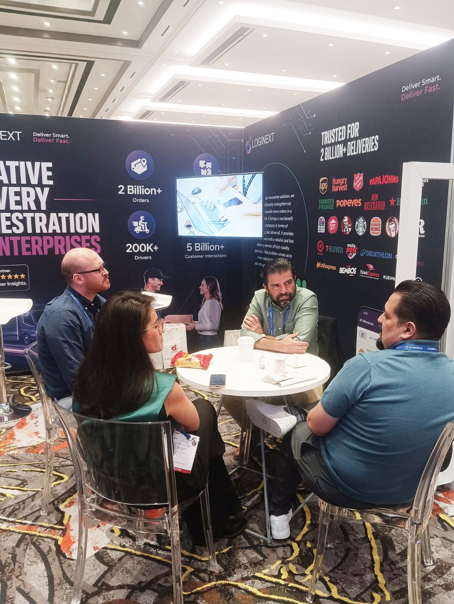 LogiNext's tweet photo. The conversations are already flowing in Las Vegas.

From AI-powered logistics and delivery orchestration to the evolving needs of retail and supply chain, we’ve had some great conversations with leaders and innovators from across the industry.

#AI #RetailTech #DeliveryTech https://t.co/pvWzX8ByYB