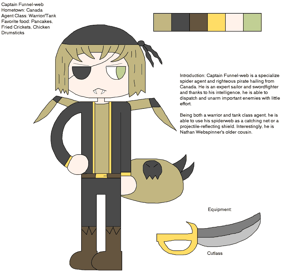 BlueBirdGaming2's tweet photo. Another new Spider OC, Captain Funnel-Web (He is based on the Pirate Spider species)
#OC #originalchacter #originalchacterart #擬人化 #蜘蛛 #オリジナルキャラ #うちの子 
https://t.co/mwAIFBZRgK https://t.co/Vla3aoT4Rp