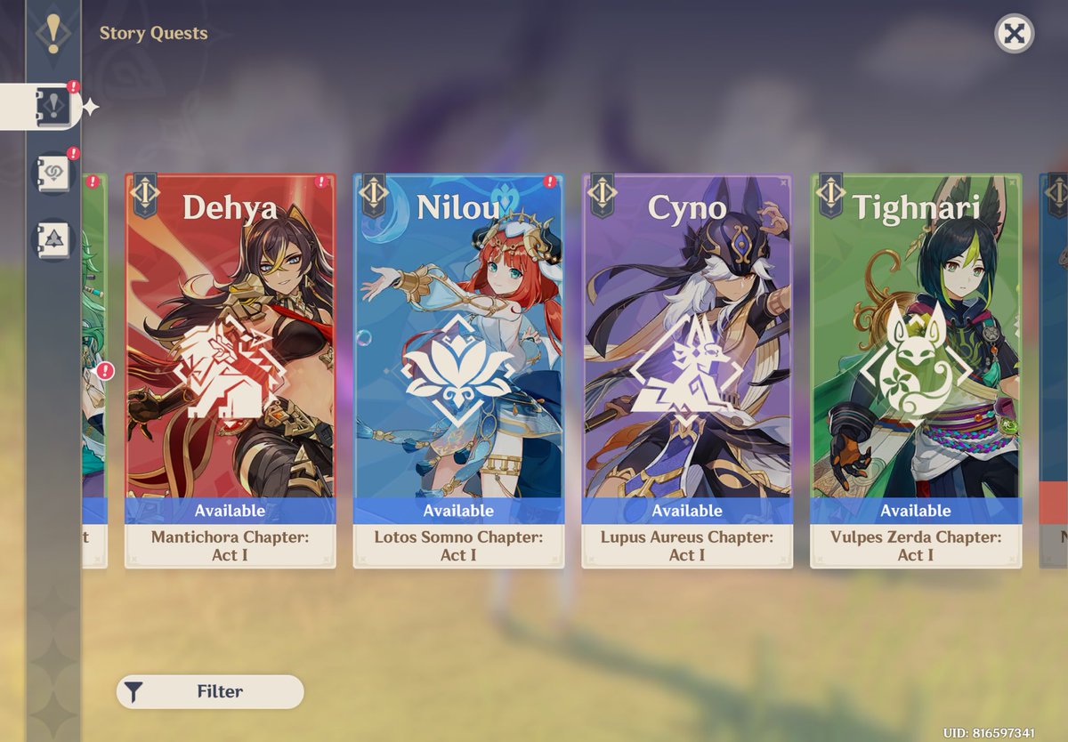 chudomrovich's tweet photo. pov: you’re probably the reason why hyv started putting character story quests in the archon quest https://t.co/t0g95DKphJ