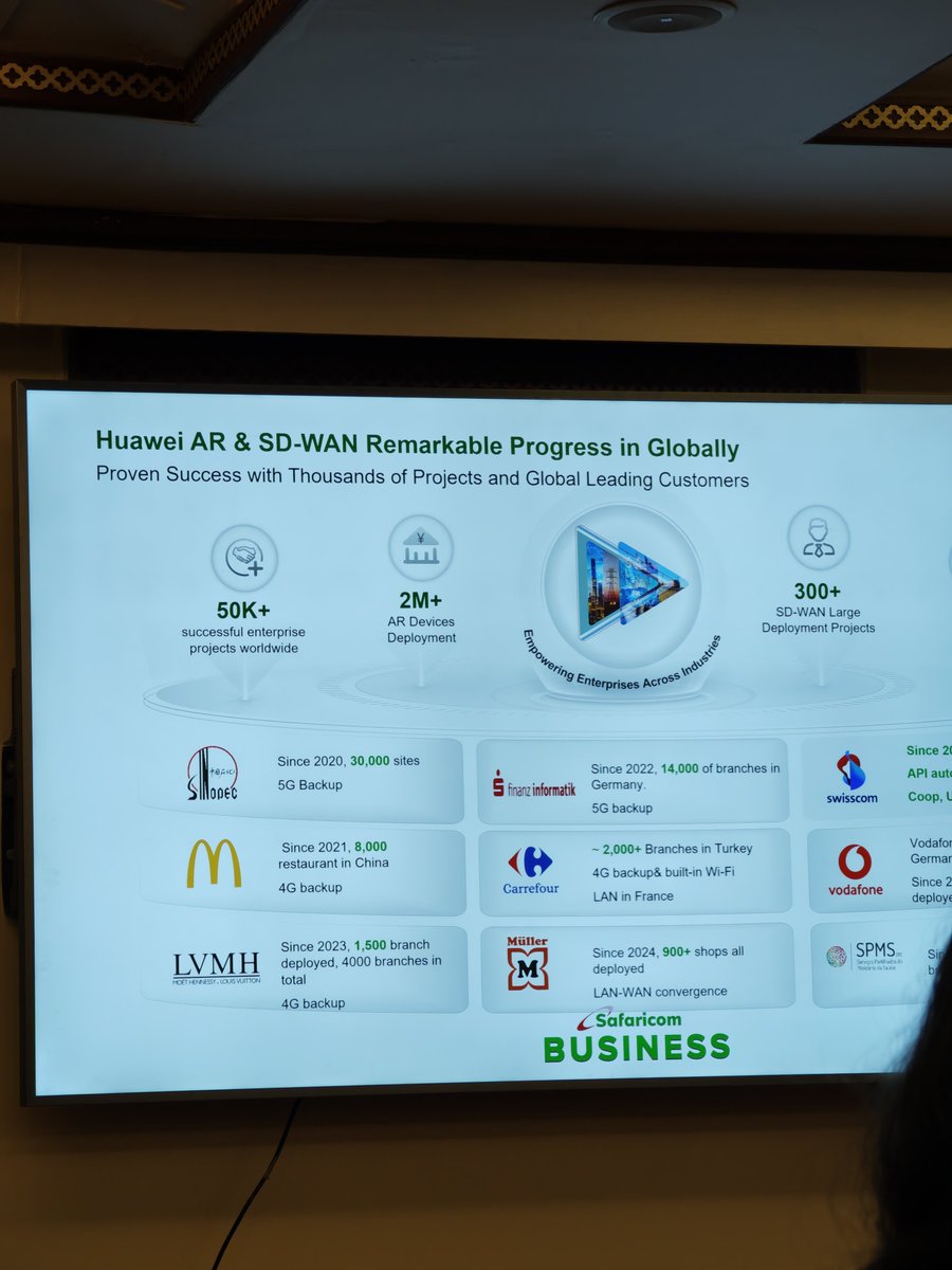 TonyMuchiri4's tweet photo. Safaricom are today launching their SD-WAN services. The service will be offered through a recurring service fee without requiring customers to purchase the SD-WAN equipment upfront. https://t.co/LveirECpeQ