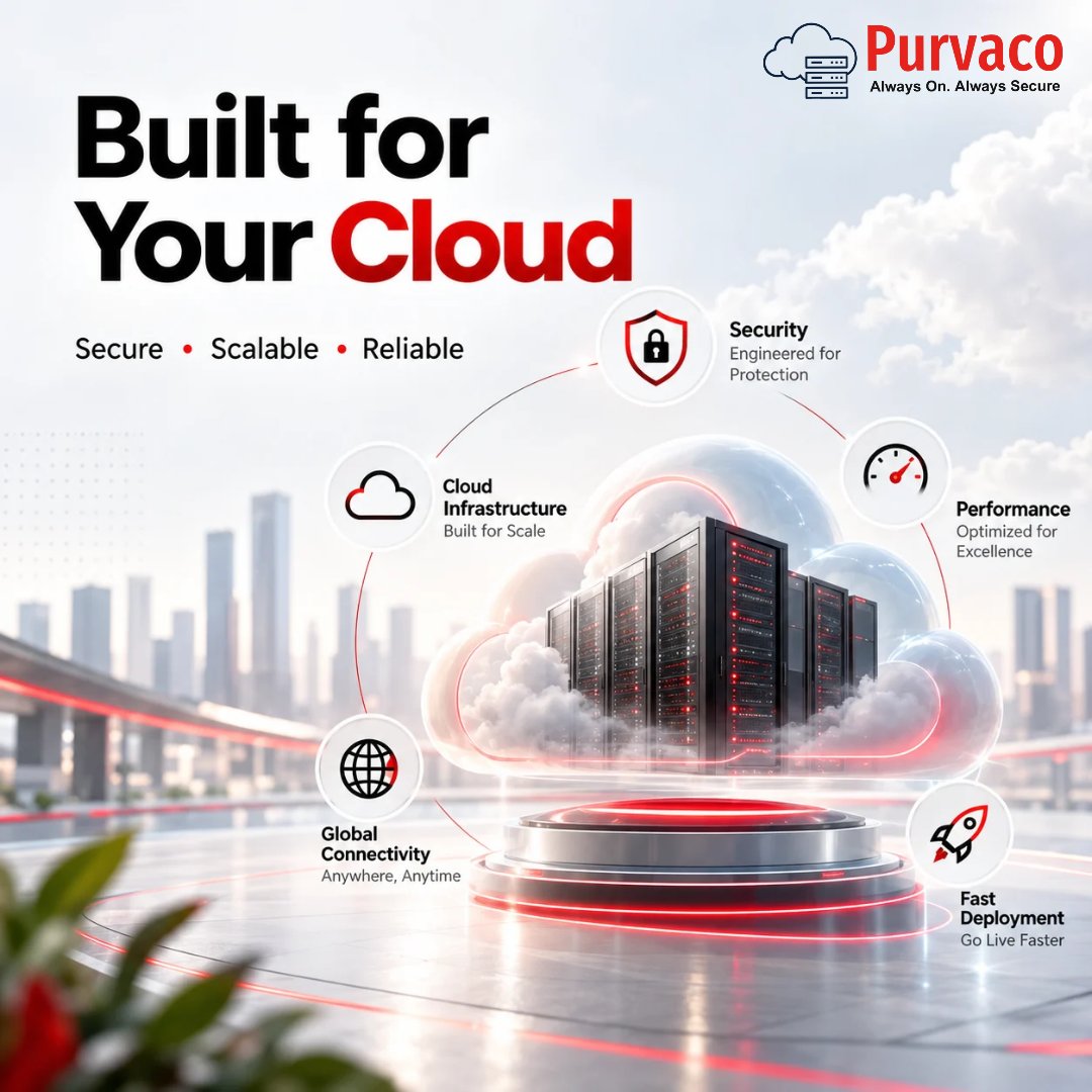 purvaco's tweet photo. Built for Your Cloud. Designed for What’s Next. ☁️

#Purvaco #CloudComputing #CloudInfrastructure #CloudHosting #CloudServer #DedicatedServer #VPS #DataCenter #ITInfrastructure #CloudSolutions #ServerHosting #EnterpriseIT #ManagedHosting #DigitalInfrastructure #CloudTechnology https://t.co/vTOsAdZVL7