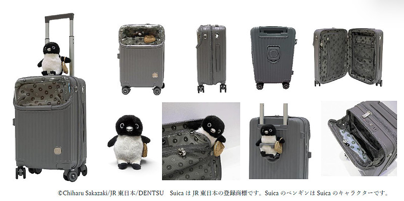 travelwatch_jp's tweet photo. Suicaのペンギンぬいぐるみ付き。ぬい活向け透明ポケット仕様のコラボデザインキャリーを限定販売 https://t.co/mLoz3lyYfV https://t.co/xCnLz9VxRs