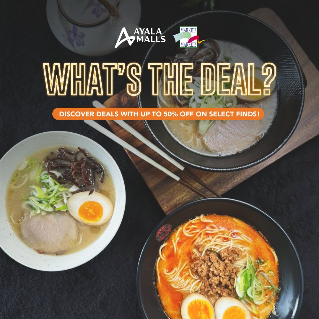 MarketMarketBGC's tweet photo. Your next great find could be up to 50% OFF! ποΈπ
Discover amazing deals on select finds here at Ayala Malls Market! Market! β¨
#FunInTheFinds #iLoveMarketMarket https://t.co/OqnBzZB0pu