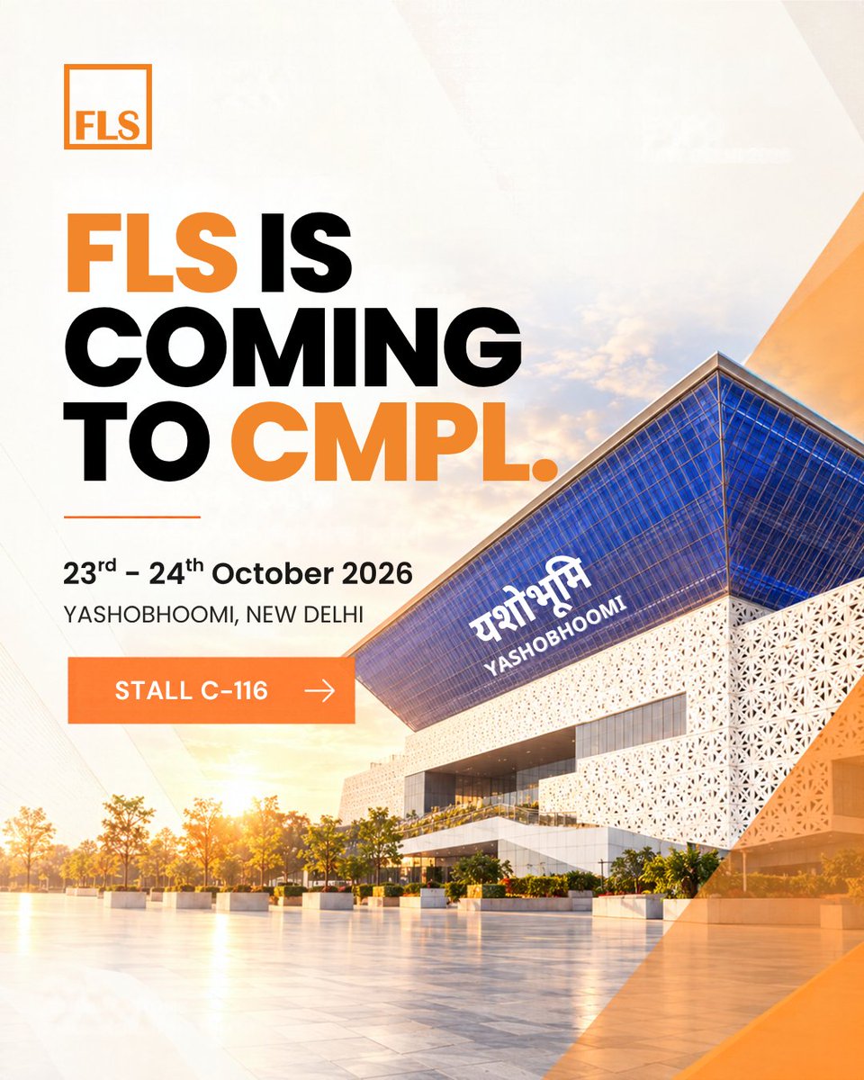 fermentislife's tweet photo. Delhi, we’re coming.

We will be at CMPL Expo 2026, bringing our teams, capabilities, and conversations around what’s next in nutrition.

📍 Yashobhoomi, New Delhi
📅 23–24 October 2026
📌 Stall C-116

See you at CMPL.

#BuildwithFLS #Fermentislifesciences #FLS #CMPL2026 #CMPL https://t.co/IVMFfyIba1