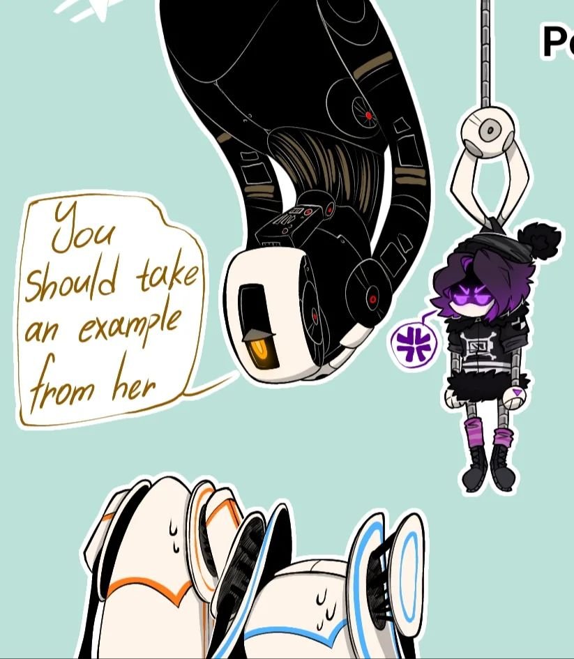 Sal_Predebut's tweet photo. a mini twitter thread of various portal 2 x murder drones crossover art I've found: 1/3 https://t.co/MqdtyH2Mml