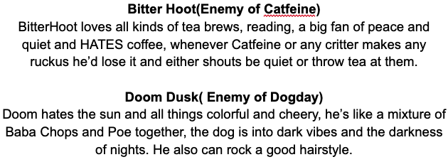 starqueen112020's tweet photo. Guys look Critter Leaders got Enemies now! (note: name idea for BitterHoot is by ChatGPT) #smilingcritters #nightmarecritters #daydreamcritters #frowningcritters #crossovercritters #poppyplaytime #ocs #dogday #billyshanks #catfeine #babachops #selfinsert #smilingcrittersoc https://t.co/bSrg67sKtJ