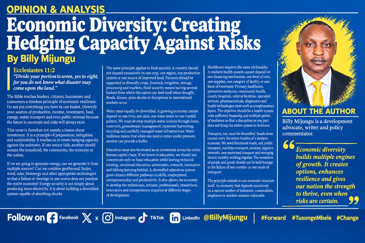 BillyMijungu's tweet photo. Economic Diversity 
#Forward #TusongeMbele #Change https://t.co/uGvuSmgAHl