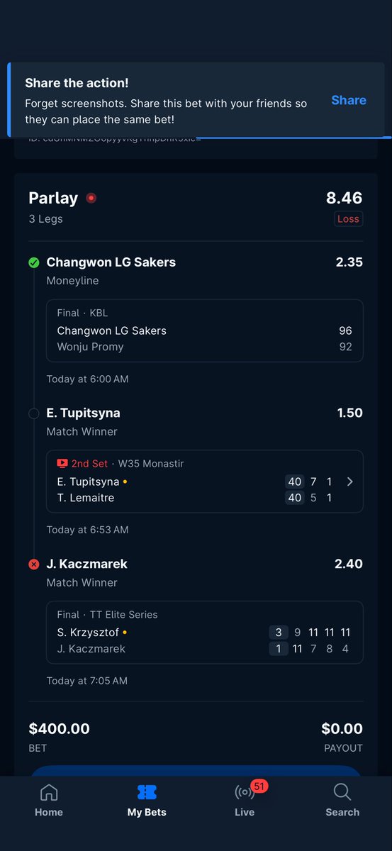 44Crammer's tweet photo. TY is always my downfall, down $5k in the space of 24hrs. https://t.co/NFQkLvLWbX