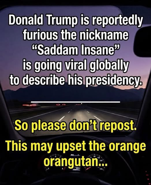 CanadianWeedWiz's tweet photo. #Viral #PassItOn 

#PleaseDontRepost 😂🤣😅

#SaddamInsane    #SaddamInsane47 #Insane47 https://t.co/wEdlK2NMG6