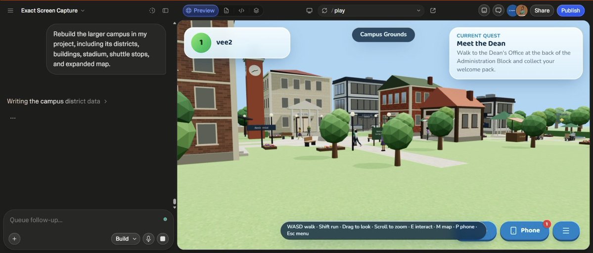 Levelup_Campus's tweet photo. When we started building, with @Lovable everything was rough and mid 😅. But we kept pushing, refining, and rebuilding. Now the game is finally starting to look like the vision we had in our heads. 🚀🎮  check out the game and drop your feedbacks in the comments 🙏 link in bio https://t.co/rRPJStbR63