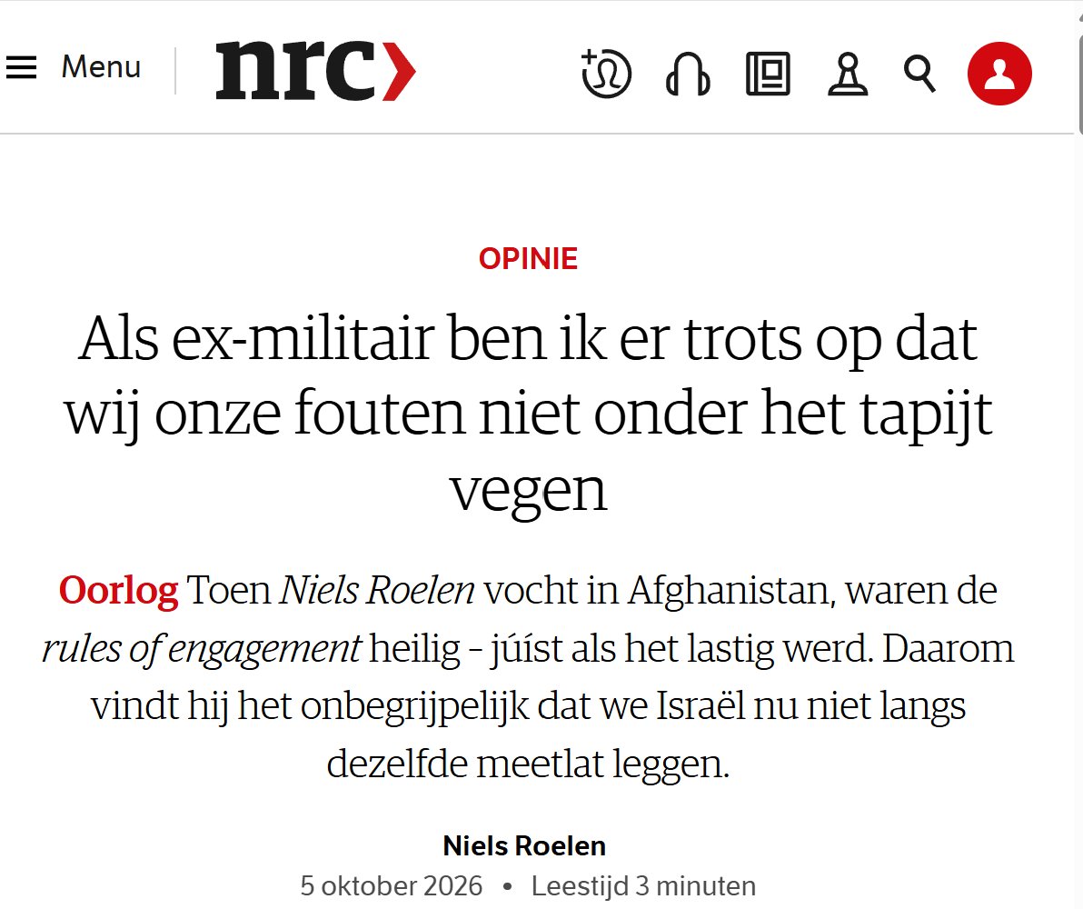 mboudry's tweet photo. Beste kranten, wat is eigenlijk nog het nut van columns en opiniestukken die elke dag, op licht verschillende wijze, dezelfde riedel voor de lezer herhalen: “Israël/zionisme is kwaadaardig”?

Tegen wie zijn ze eigenlijk gericht? De lezer krijgt toch nooit een antwoord van de andere kant, laat staan een interview met een dissidente wetenschapper. Inzendingen die een ander perspectief bieden, worden stelselmatig geweigerd. Ik heb het zelf vaak geprobeerd, ook deze week nog naar aanleiding van 7 oktober. Allemaal geweigerd. 

Tegen wie zijn deze mensen dan nog aan het argumenteren? Wat voor “debat” is dit eindeloze gegalm in de eigen echokamer? Welke boodschap heeft de lezer daar uiteindelijk nog aan?

Zelfs over de oorlog in Oekraïne lees je af en toe dissidente stemmen, die de schuld bij de NAVO leggen, voor onderhandelingen met Poetin pleiten, enzovoort. Meestal ben ik het daar totaal mee oneens. Maar op zijn minst heb je dan nog een tegensprekelijk debat, waarin je ook de argumenten van de andere kant leert kennen.

Over Israël heb je... niets. Er zijn eindeloze interviews met anti-zionisten (liefst Joden) die Israël op alle mogelijke manieren in de banvloek slaan. Maar tegenstemmen als John Spencer, Norman Goda, Joël Kotek, Steven Pinker of Benny Morris komen NOOIT aan het woord. Niet in opiniestukken, niet in interviews, gewoon helemaal niet. 

Eerlijk, ik heb dit nog nooit meegemaakt, in geen enkel ander debat. Natuurlijk, er is vaak een overwicht aan standpunten in deze of gene richting. Maar de mate van verstikking en blikvernauwing is hier echt van een andere orde.