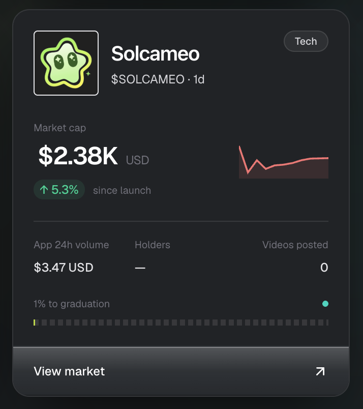 Solcameo's tweet photo. Don't miss the next pump

12 tokens launched in the last 12 hours https://t.co/o4MnFiJPKm