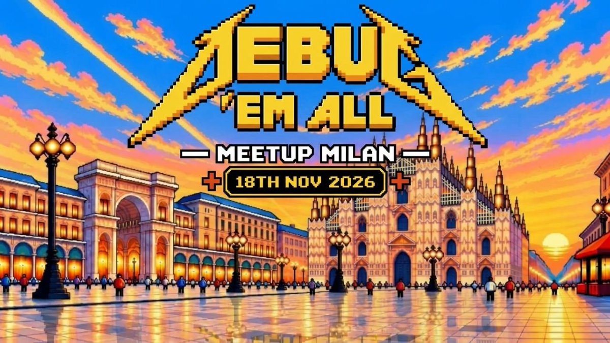 thyng's tweet photo. Debug'Em All Meetup Milan is coming! 

https://t.co/ND89N9AWpj https://t.co/9fi6fYN43z